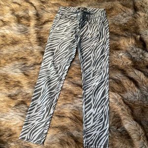 Zebra print jeans